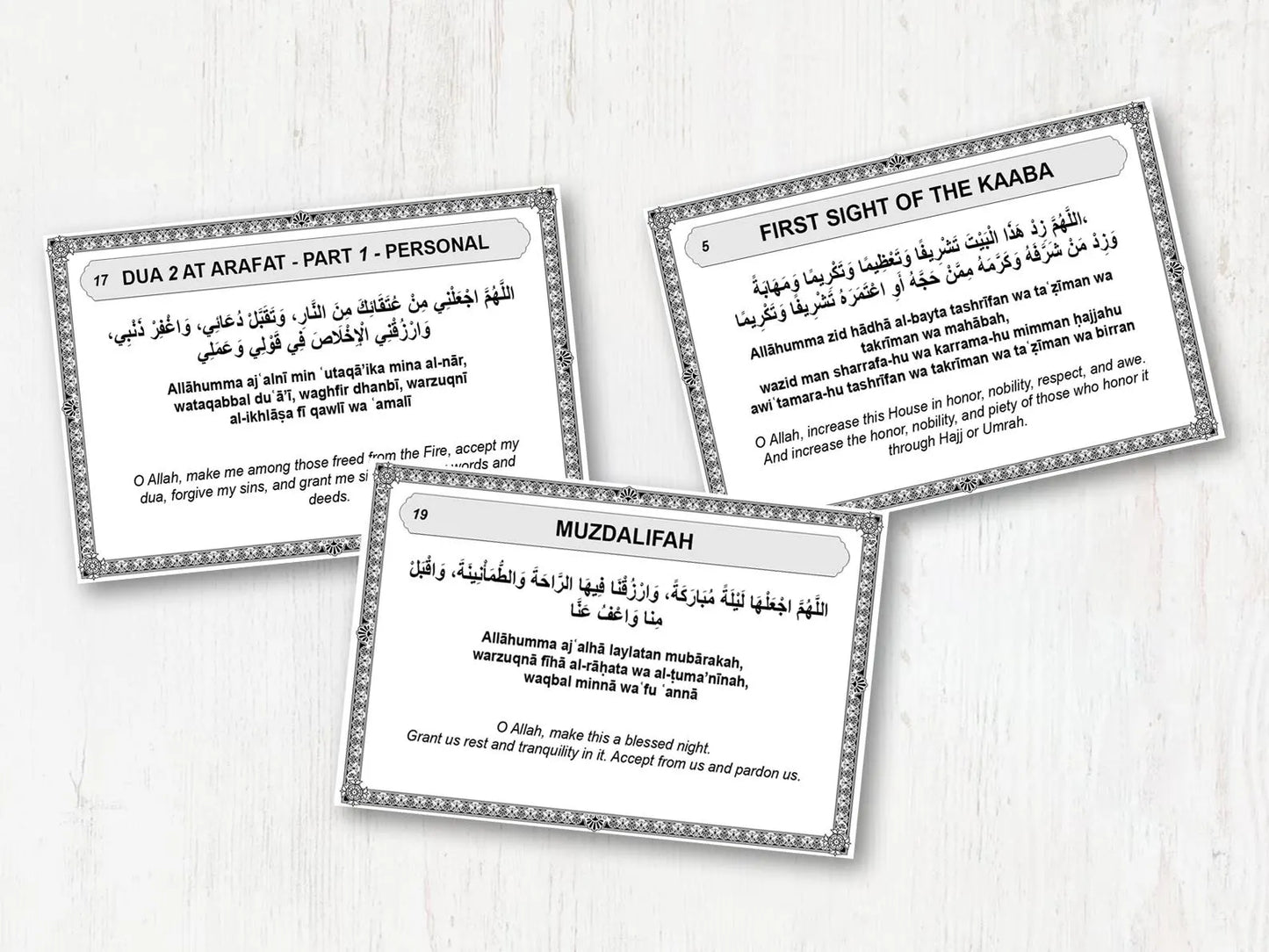 Hajj Dua Cards Printable PDF - Barakah Gift House