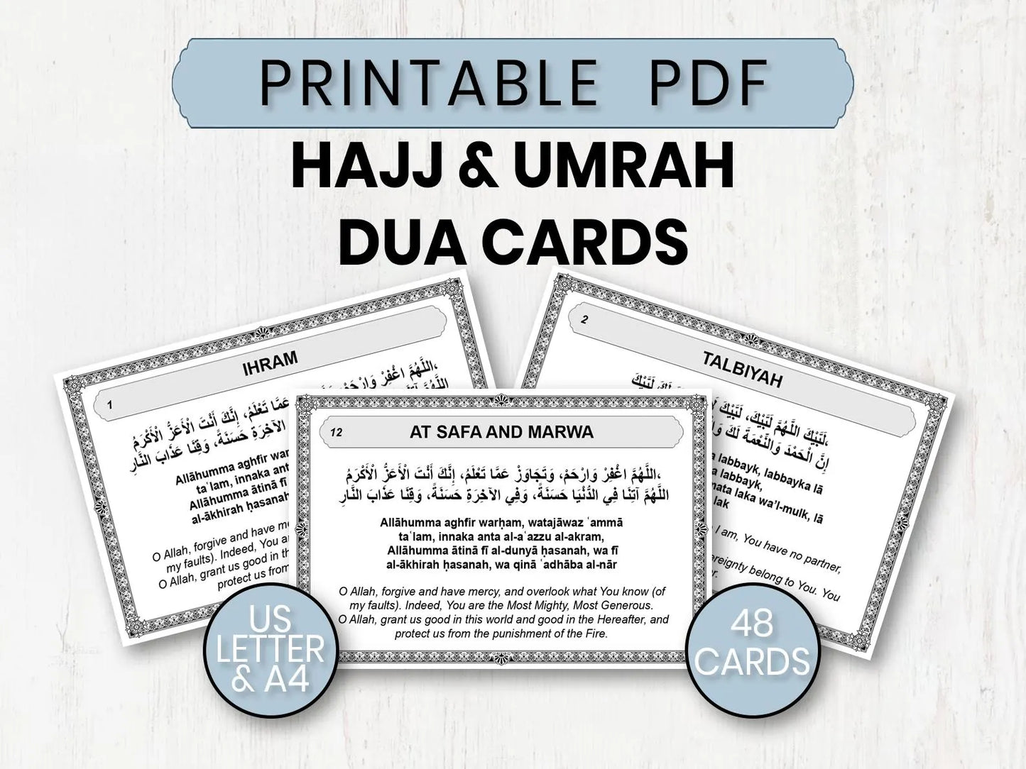 Hajj Dua Cards Printable PDF - Barakah Gift House