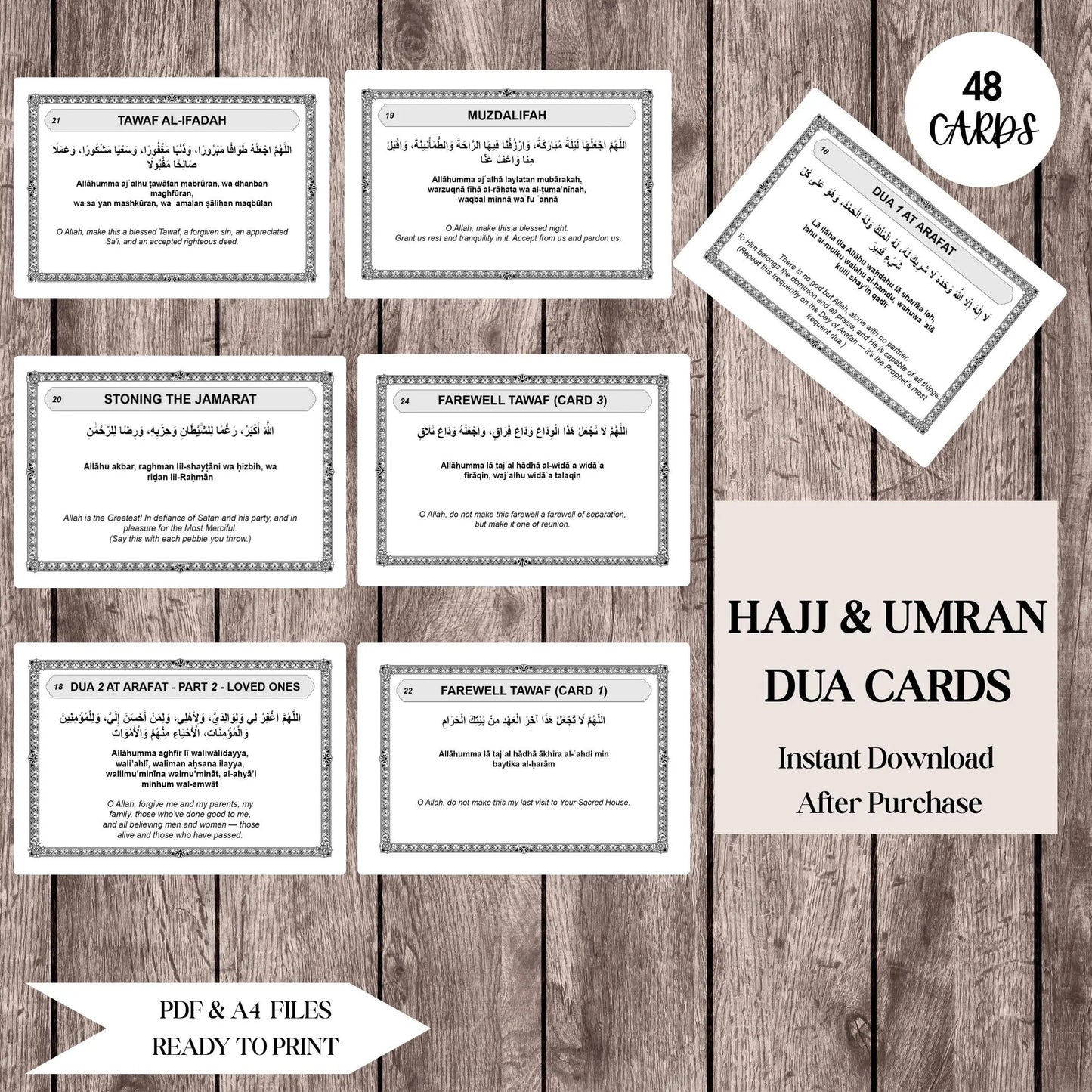 Hajj Dua Cards Printable PDF - Barakah Gift House