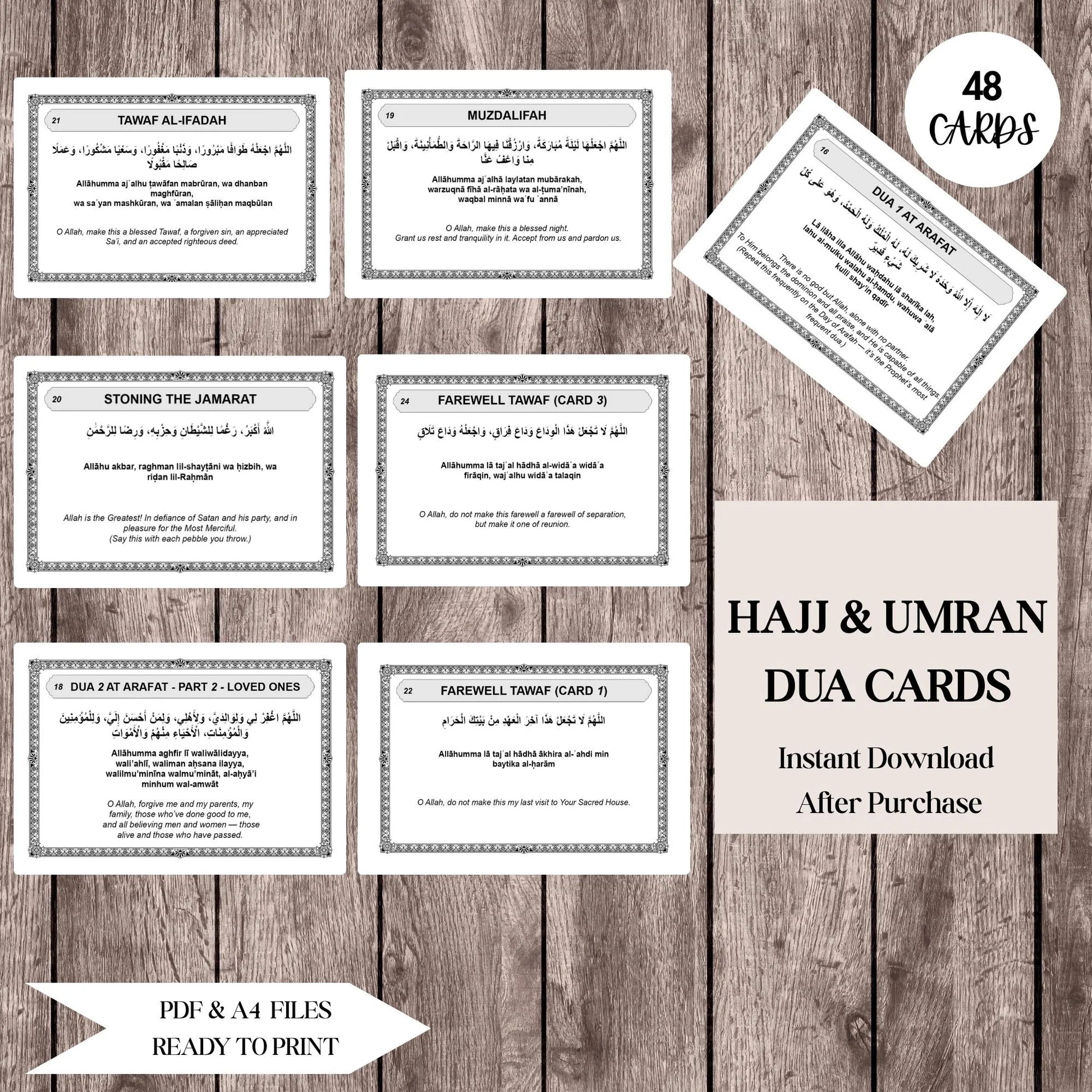 Hajj Dua Cards Printable PDF - Barakah Gift House