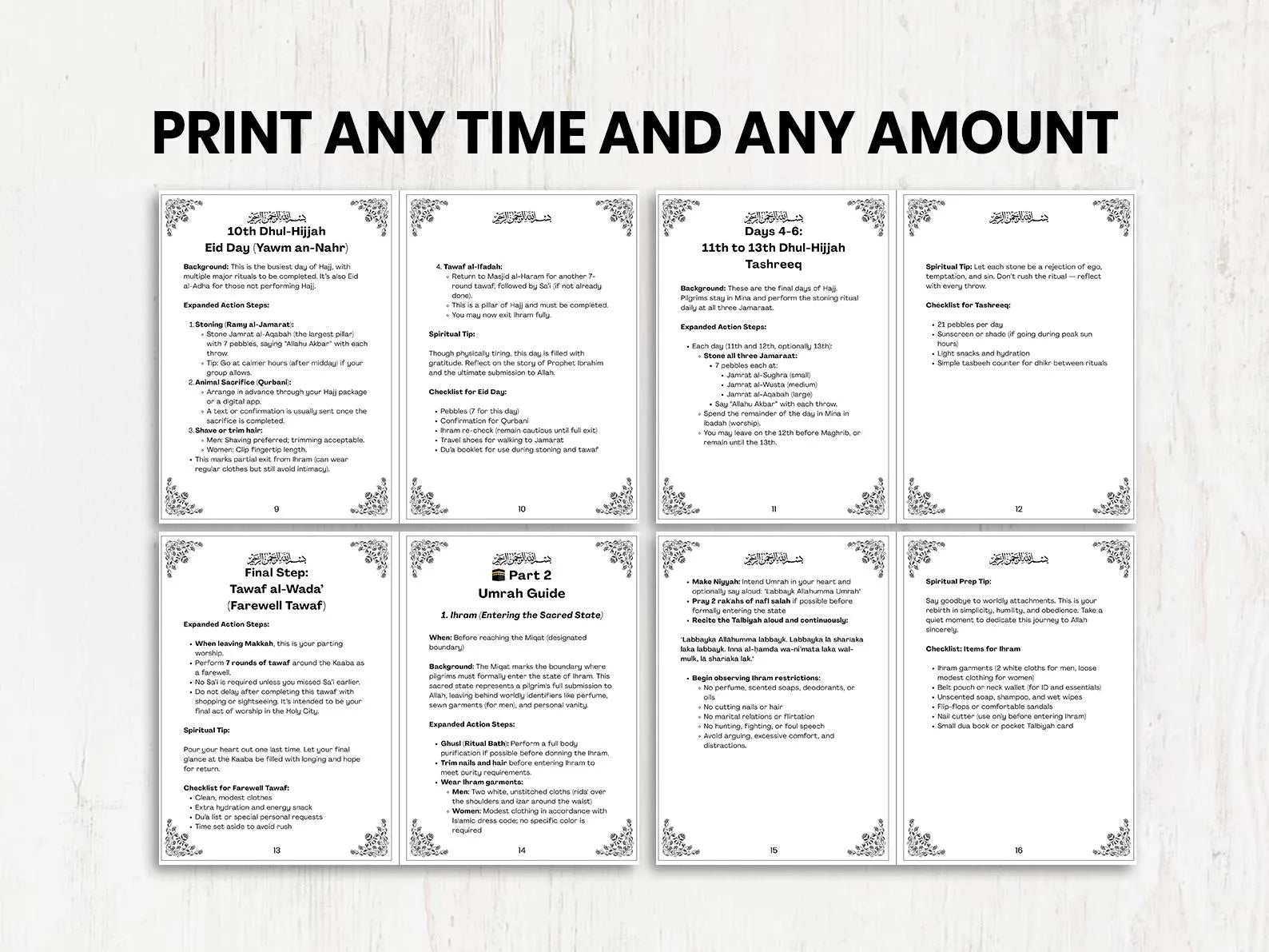 Hajj Umrah Guide Booklet - Barakah Gift House