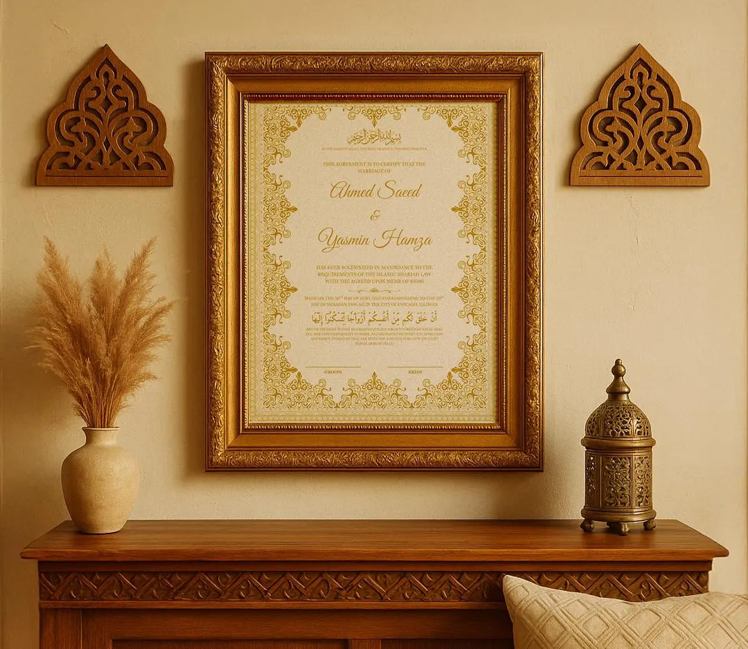 Islamic Marriage Certificate - Barakah Gift House